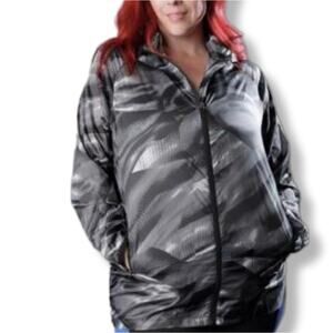 Rise Women Packable Lightweight Running Jacket 2X Athleisure Walking Workout NEW